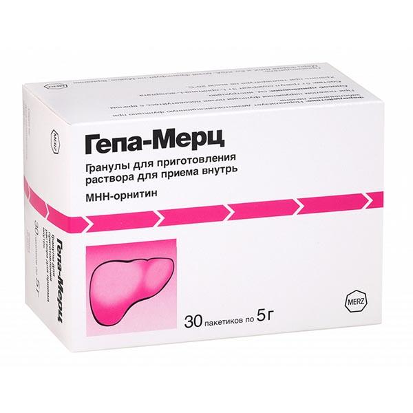 Изображение товара Гепа-Мерц гранулы для приема внутрь 3г/5г 30 шт - лечение печени и детоксикация