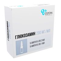 Глюкозамин концентрат для приг. раствора для в/м введ. 200мг/мл 2мл 5шт+Растворитель амп. 1мл 5шт