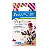 Пластырь медицинский детский Junior pirate Ecoplast/Экопласт 70х20мм 10шт