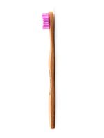 Щетка зубная взрослая из бамбука фиолетоваямягкая brush Humble CO.