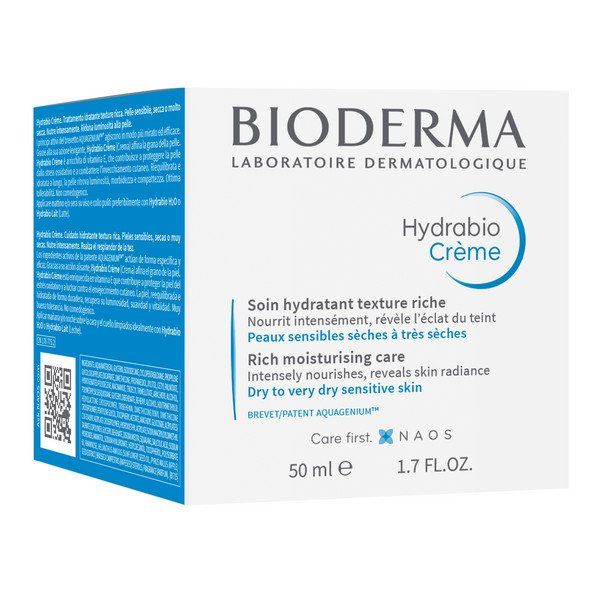 Крем для сухой и обезвоженной кожи лица увлажняющий Hydrabio Bioderma/Биодерма 50мл крем для лица bioderma крем увлажняющий для сухой и обезвоженной кожи лица с насыщенной текстурой hydrabio