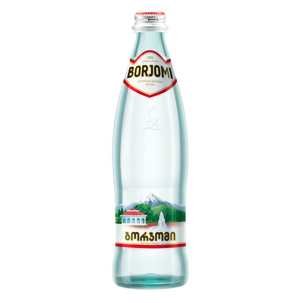 БОРЖОМИ вода мин. природная лечебно-столовая гидрокарбонатная натриевая газ. бутылка стекло 500мл грузия тбилиси мцхета сигнахи гори батуми боржоми