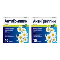 2Х Антигриппин ромашка порошок для приг. раствора для приема вн. 10шт