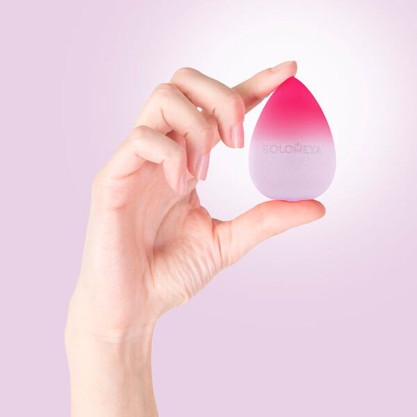 Спонж косметический для макияжа, меняющий цвет Purple-pink Solomeya  фото №4