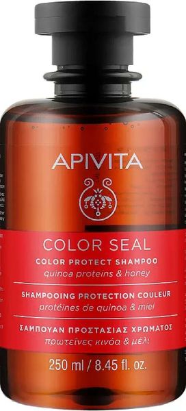 Шампунь для окрашенных волос с протеинами киноа и медом Apivita/Апивита фл. 250мл