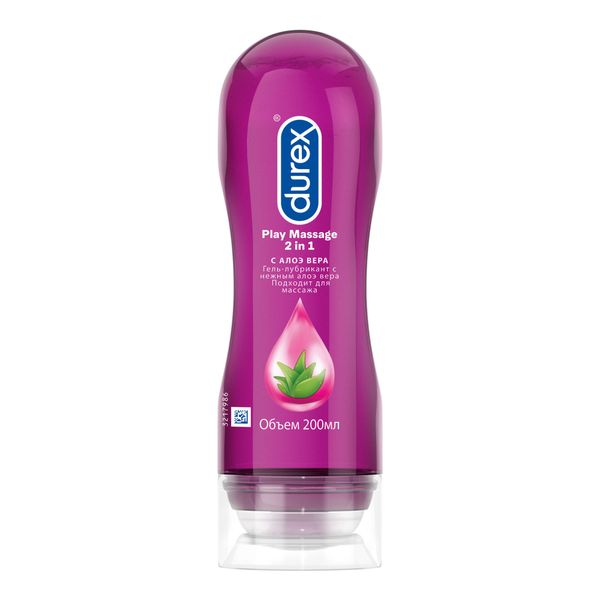 Гель-смазка 2 в 1 Aloe vera Play Massage Durex/Дюрекс фл. 200мл