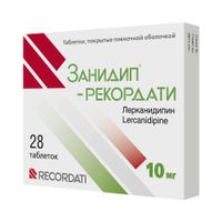 Занидип-Рекордати таблетки п/о плен. 10мг 28шт, миниатюра