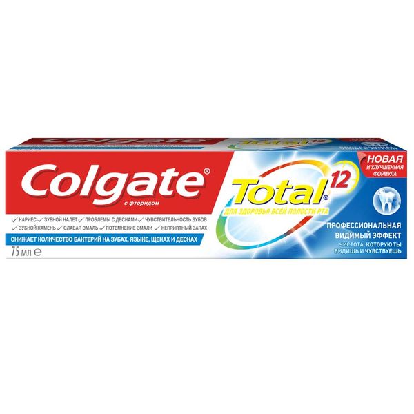 Паста зубная Colgate/Колгейт Total 12 Видимый Эффект 75мл фото №6