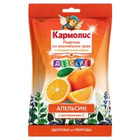 Леденцы детские мед-витамин С Апельсин Кармолис 75г