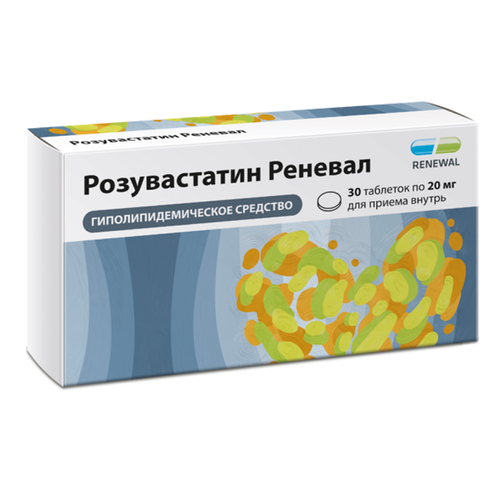 Аналоги и заменители для Розувастатин Реневал таблетки п/о плен. 20мг 30шт  — список аналогов в интернет-аптеке ЗдравСити