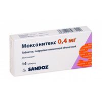 Моксонитекс таблетки п/о плен. 0,4мг 14шт