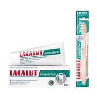 1X Паста зубная Sensitive Lacalut/Лакалют 65г + 1X Щетка зубная мягкая Sensitive Lacalut/Лакалют