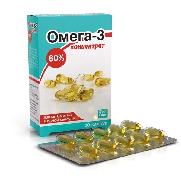 Омега-3 концентрат 60% капсулы 1000 мг 30 шт. РеалКапс АО 764171 - фото 1