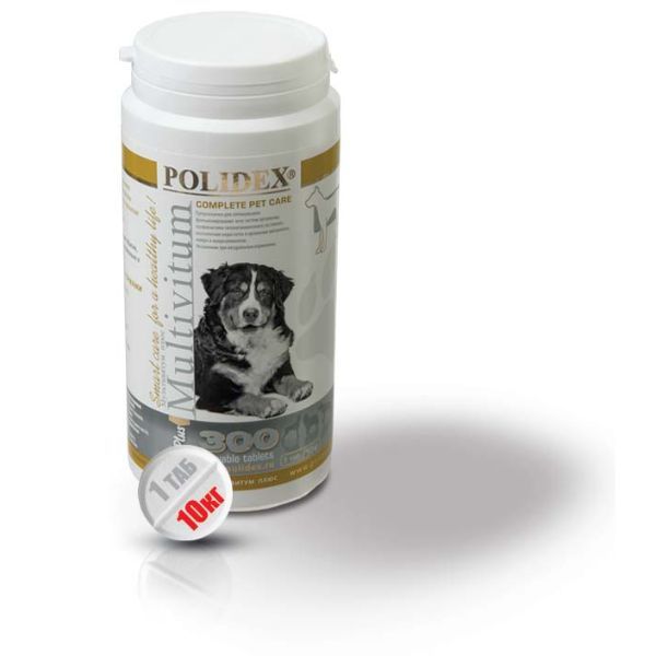 витамины для кошек polidex мультивитум 200таб Мультивитум плюс Polidex таблетки для собак 300шт