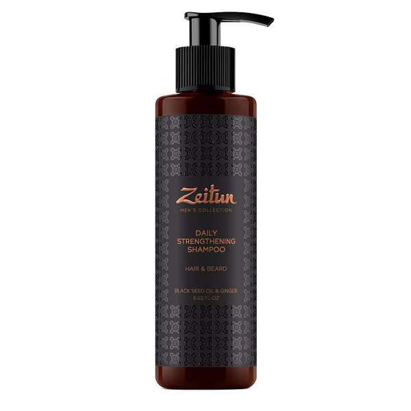 Шампунь для волос и бороды укрепляющий для мужчин с имбирем и черным тмином Zeitun 250мл цена и фото