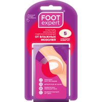 Пластырь мозольный гидроколлоидный от влажных мозолей Foot Expert/Фут Эксперт 4,4х6,9см 5шт