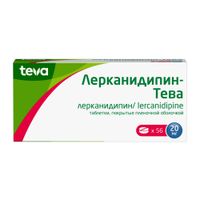 Лерканидипин-Тева таблетки п/о плен. 20мг 56шт