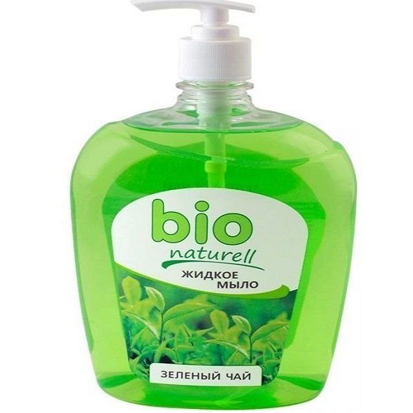 Мыло жидкое с дозатором Зеленый чай Bio Naturell 1л НПО Эльфа 579450 - фото 1