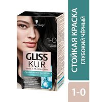 Краска для волос 1-0 глубокий чёрный Gliss Kur/Глисс Кур 142,5мл