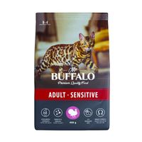 Корм сухой для кошек индейка Adult Sensitive Mr.Buffalo 400г