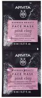 Маска для лица с розовой глиной Apivita/Апивита саше 8мл 2шт