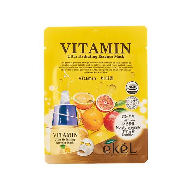 Маска для лица тканевая с витаминами Vitamin Ekel/Екель 25мл EZEKIEL COSMETIC Co.,Ltd 2140172 Маска для лица тканевая с витаминами Vitamin Ekel/Екель 25мл - фото 1