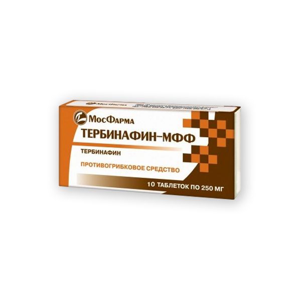 Тербинафин-МФФ таблетки 250мг 10шт тербинафин таблетки 250мг 14шт
