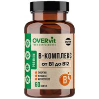 В-комплекс OVERvit Over/Овер капсулы 60шт, миниатюра фото №2