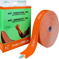Тейп кинезиологический на хлопковой основе в рулоне оранжевый SFM-Plaster 5см х 3200см