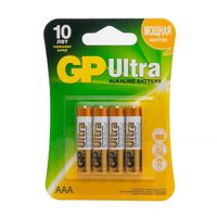 Батарейки алкалиновые GP Ultra Alkaline 24А AАA 4 шт. блистер миниатюра фото №2
