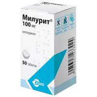 Милурит таблетки 100мг 50шт миниатюра фото №2