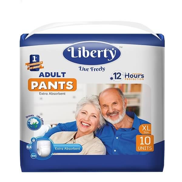 Подгузники-трусики для взрослых Premium Pants Liberty/Либерти 96-165см 10шт р.XL synergetic подгузники трусики pure
