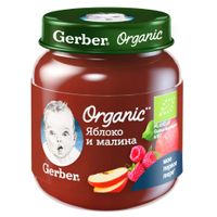 Пюре органическое яблоко-малина Gerber/Гербер 125г