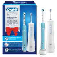 Oral-B (Орал-Би) набор зубная щетка электр-ая SmartSmile 510 3756 + Ирригатор Aquacare 4 тип 3720