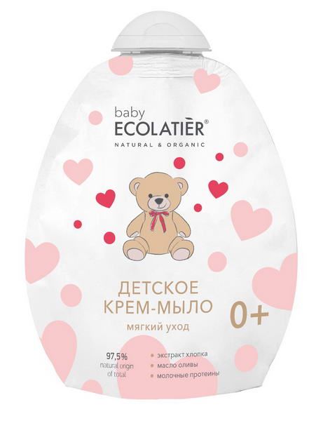 Крем-мыло детское мягкий уход 0+ Baby Ecolatier мягкая упаковка 250мл мягкая игрушка бартоломей baby в дутом шарфе 20 см