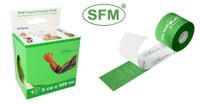 Тейп кинезиологическая на хлопковой основе в рулоне зеленый SFM-Plaster 5х500см