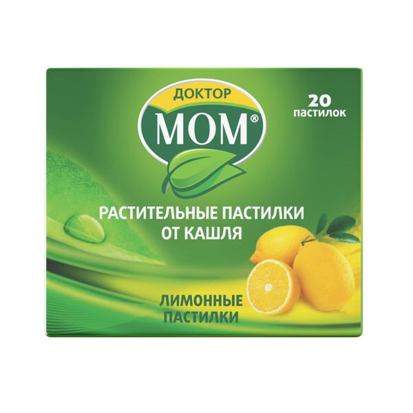Доктор МОМ пастилки лимон 20 шт. Unique Pharmaceutical Lab 572646 - фото 1