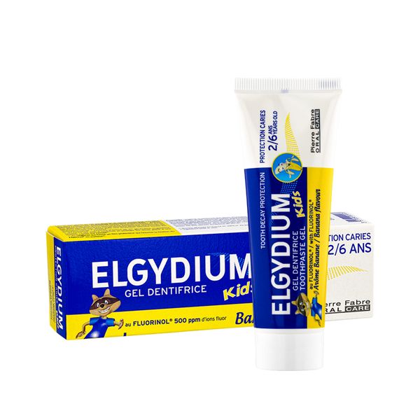 Паста-гель зубная для детей от 2 до 6 лет Защита от кариеса Kids Banana Elgydium/Эльгидиум 50мл