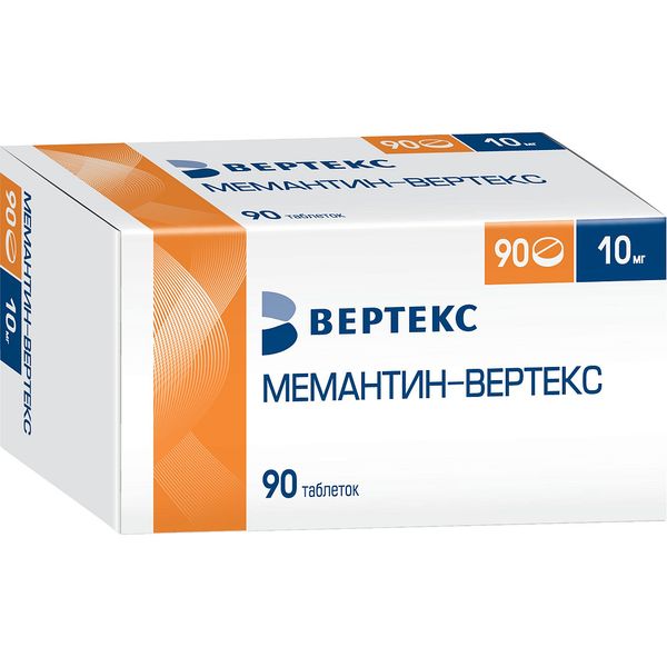 Мемантин-Вертекс таблетки п/о плён. 10мг 90шт