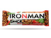 Батончик клубника в темной глазури без сахара Snack bar Ironman 40г 12шт