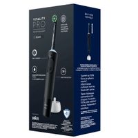 Набор Oral-B/Орал-би: Щетка зубная электрическая черная с зарядкой 3757 Vitality Pro 3708+Насадка сменная Sensitive Clean миниатюра фото №12