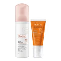 1X Крем солнцезащитный антивозрастной SPF50+ Avene/Авен туба 50мл (C56027) + 1X Пенка для лица и области вокруг глаз очищающая Avene/Авен фл. 150мл