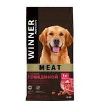Корм сухой полнорационный с сочной говядиной для взрослых собак средних и крупных пород Meat Winner 10кг