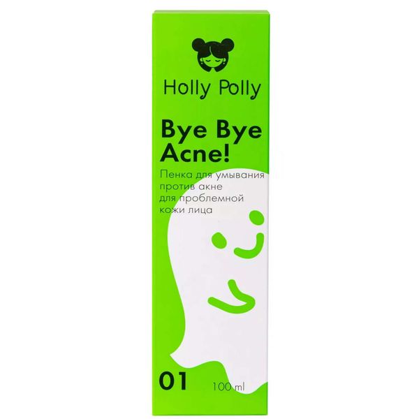 Пенка для умывания лица против акне и воспалений Bye Bye Acne! Holly Polly/Холли Полли 100мл полли и нейл