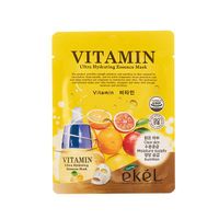Маска для лица тканевая с витаминами Vitamin Ekel/Екель 25мл