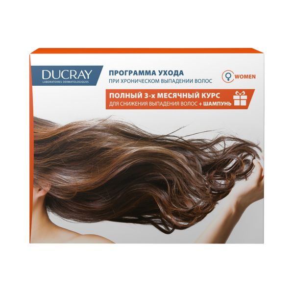 Набор Ducray/Дюкрэ: Лосьон против выпадения и для ослабленных волос у женщин Neoptide фл. 30мл 3шт+Шампунь Anaphase+ фл. 100мл Pierre Fabre Laboratories