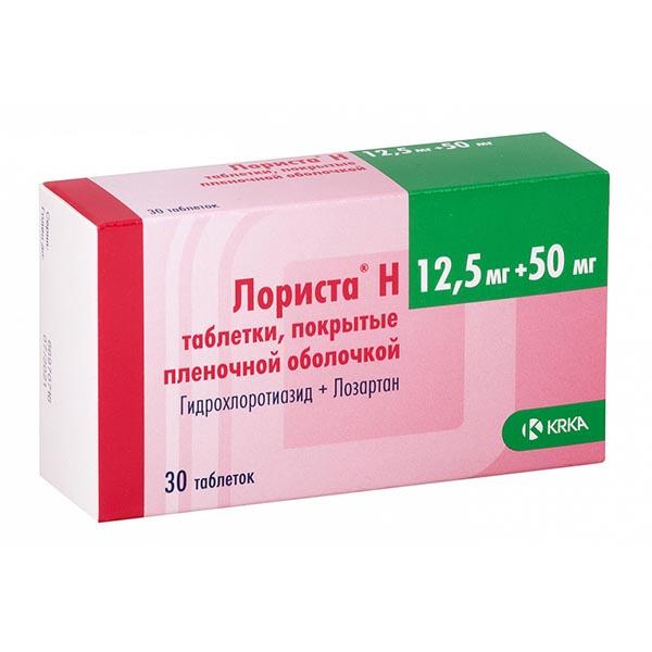 Изображение товара Лориста Н таблетки 50мг+12,5мг 30 шт гипотензивное средство комбинированное