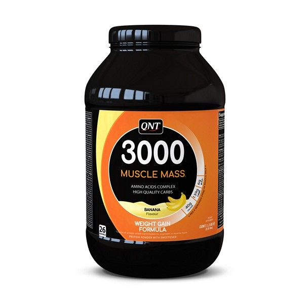 Гейнер 3000 Muscle Mass (Массл Масс) Банан QNT 1,3кг