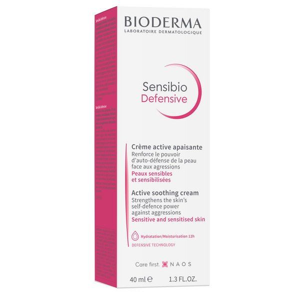Крем для чувствительной кожи лица увлажняющий легкий Defensive Sensibio Bioderma/Биодерма 40мл