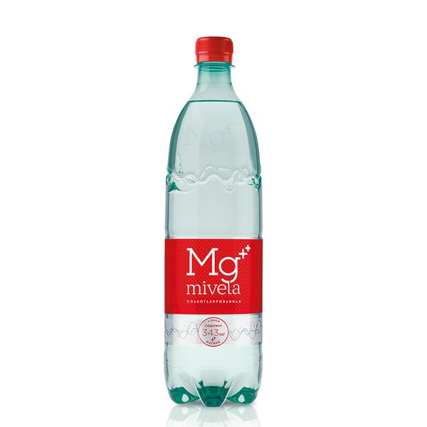 Вода минеральная слабогазированная Mg++ Mivela/Мивела 1л вода крымская минеральная лечебно столовая 2 литра слабогазированная пэт 6 шт в уп